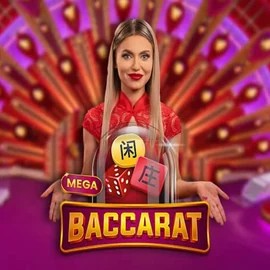 Mega Baccarat slot logo by Pragmatic Play at Glorion Casino