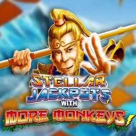 Stellar Jackpots with More Monkeys online game logo by Lightning Box Game on glorion-norway.com